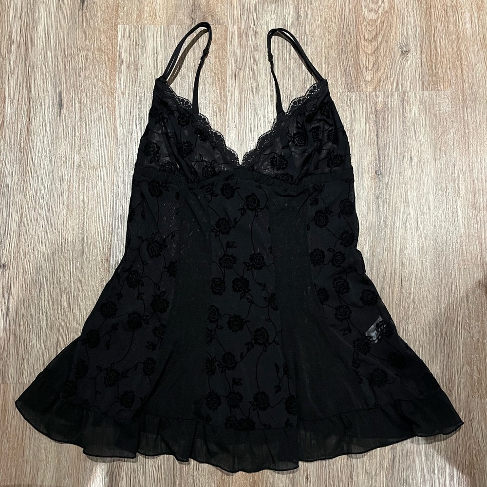 Vintage Babydoll Rose Lace Top